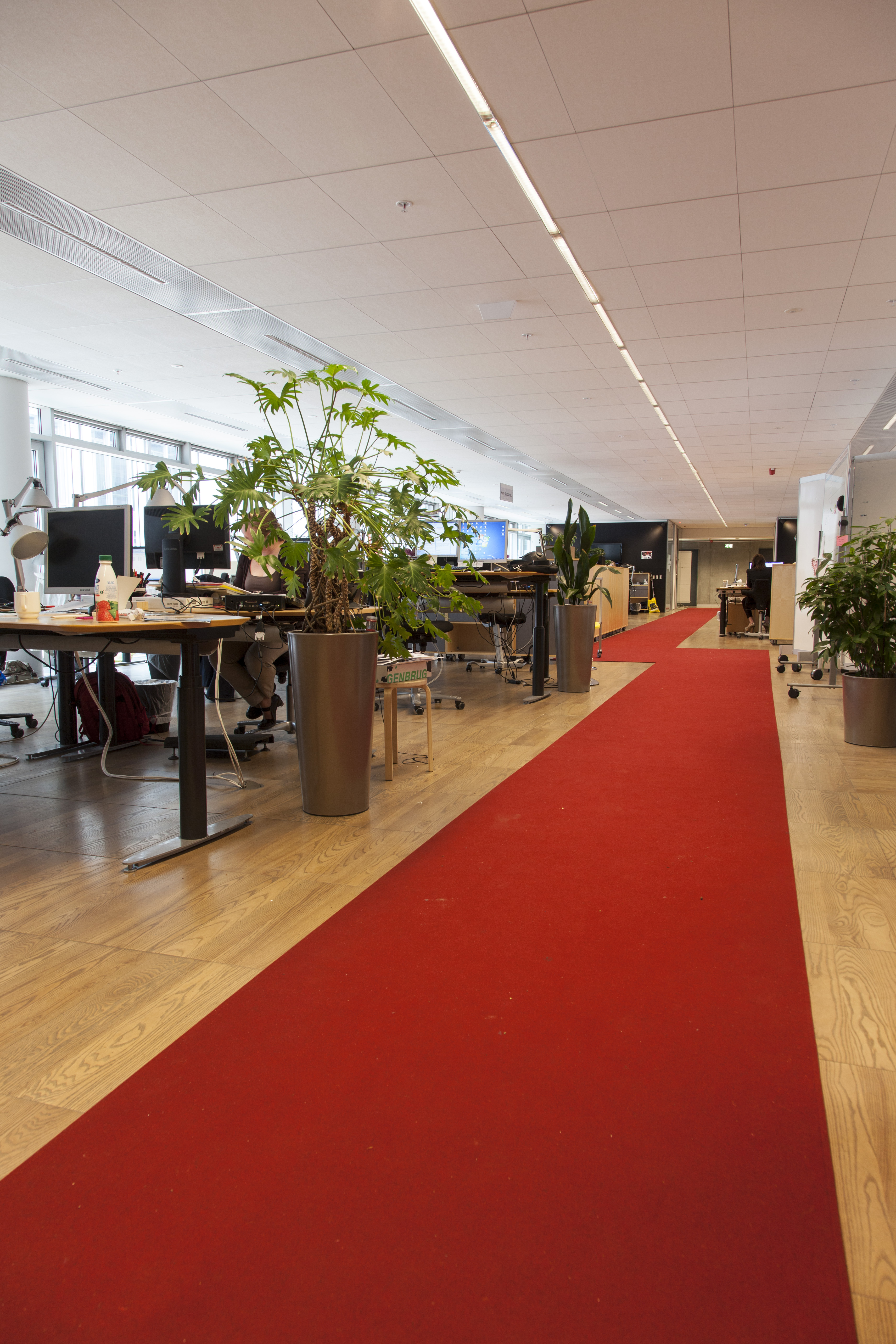 Fraster rød filt løber, DR byen